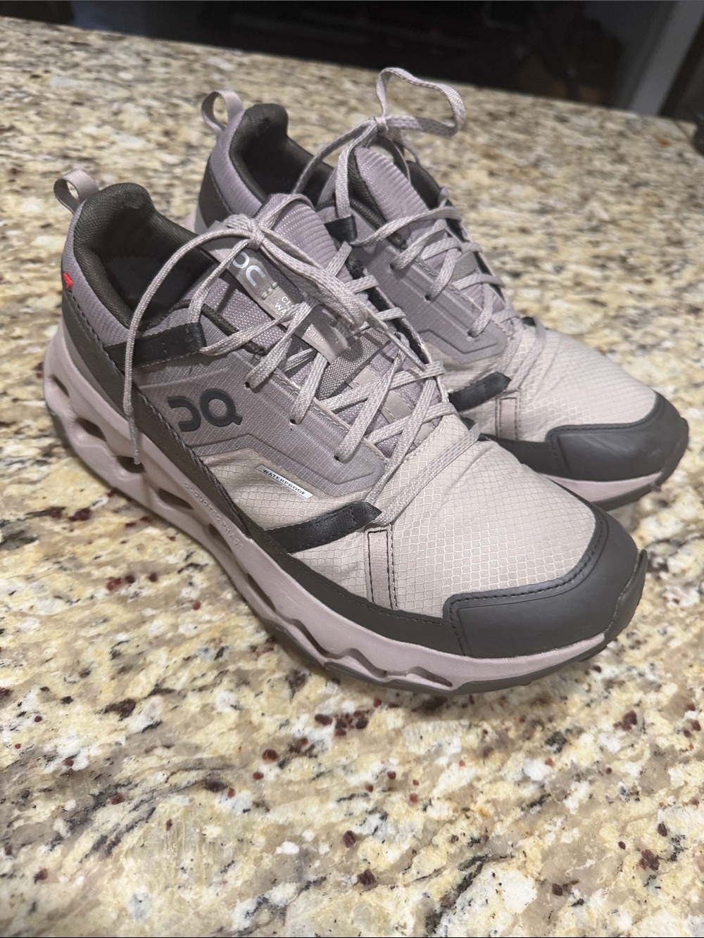 On Running Cloudmonster Women's Light grey, dark grey, and Black. Waterproof